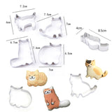 Katten-Koekjesvormen (5 verschillende vormpjes)